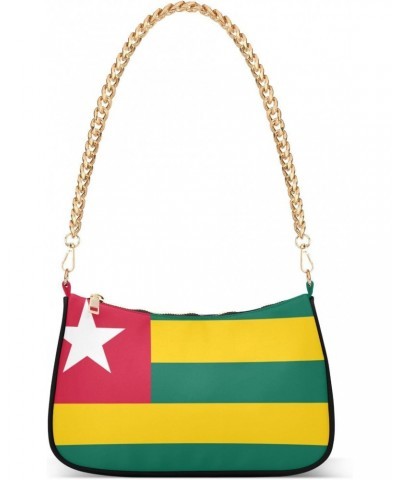 Patriot Shoulder Bag Togo Country Flag Women Clutch Handbag Shoulder Purch Boho Bag Date Chain Bag Country Flag Tote Bag Holi...