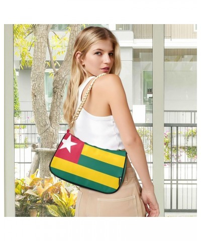 Patriot Shoulder Bag Togo Country Flag Women Clutch Handbag Shoulder Purch Boho Bag Date Chain Bag Country Flag Tote Bag Holi...