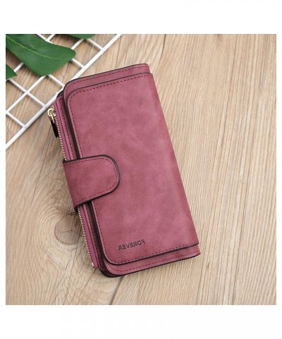 Women's Purse Leather Handbag Wallet Multipurpose Wallet for Women Clear Phone Case with Wallet (E, One Size) F One Size $9.7...