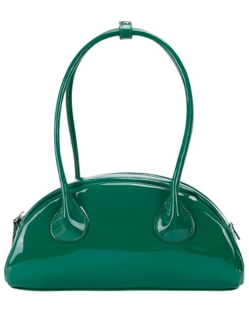 Patent Leather Shoulder Purse for Women Tote Handbags Small Top Handle Purse Cute Clutch Hobo Bag Satchel Green $16.19 Totes