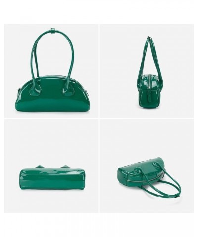 Patent Leather Shoulder Purse for Women Tote Handbags Small Top Handle Purse Cute Clutch Hobo Bag Satchel Green $16.19 Totes