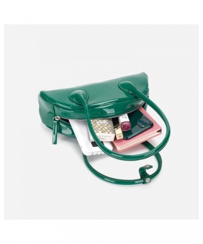 Patent Leather Shoulder Purse for Women Tote Handbags Small Top Handle Purse Cute Clutch Hobo Bag Satchel Green $16.19 Totes