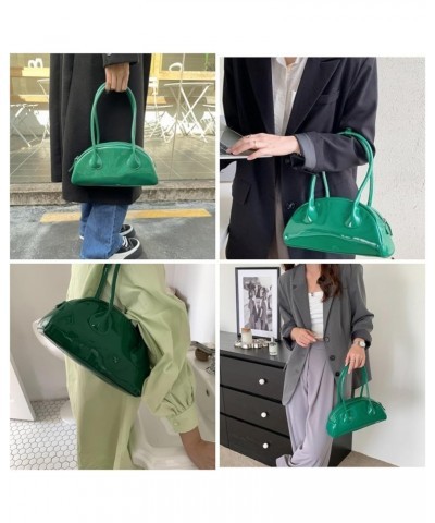 Patent Leather Shoulder Purse for Women Tote Handbags Small Top Handle Purse Cute Clutch Hobo Bag Satchel Green $16.19 Totes