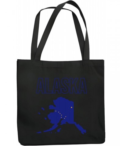 Alaska Map Navy Black Multicolor Canvas Tote Bag $18.35 Totes