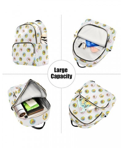 Backpack Purse for Women Colorful Stars Duck, Mini Fashion Backpack Lightweight Casual Daypack Shoulder Bag Travel Backpack, ...