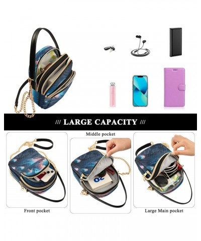 Artistic Lighting Jellyfish Clouds Crossbody Bags for Women Quilted Shoulder Bag Handbag with Chain Strap Trendy Cross Body C...