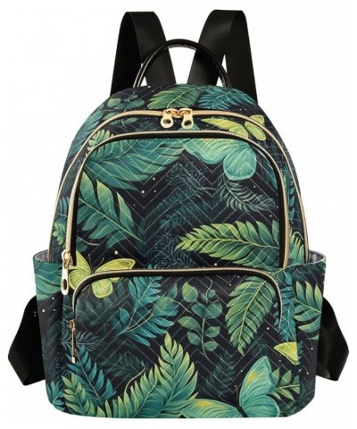 Carnival Mardi Gras Masquerade Quilted Backpacks Casual Backpack Cute Backpacks for Travel Green Butterflies Leaves Medium $1...