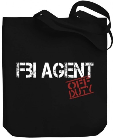 Fbi Agent Off Duty Stencil Canvas Tote Bag 10.5" x 16" x 4 $18.80 Totes