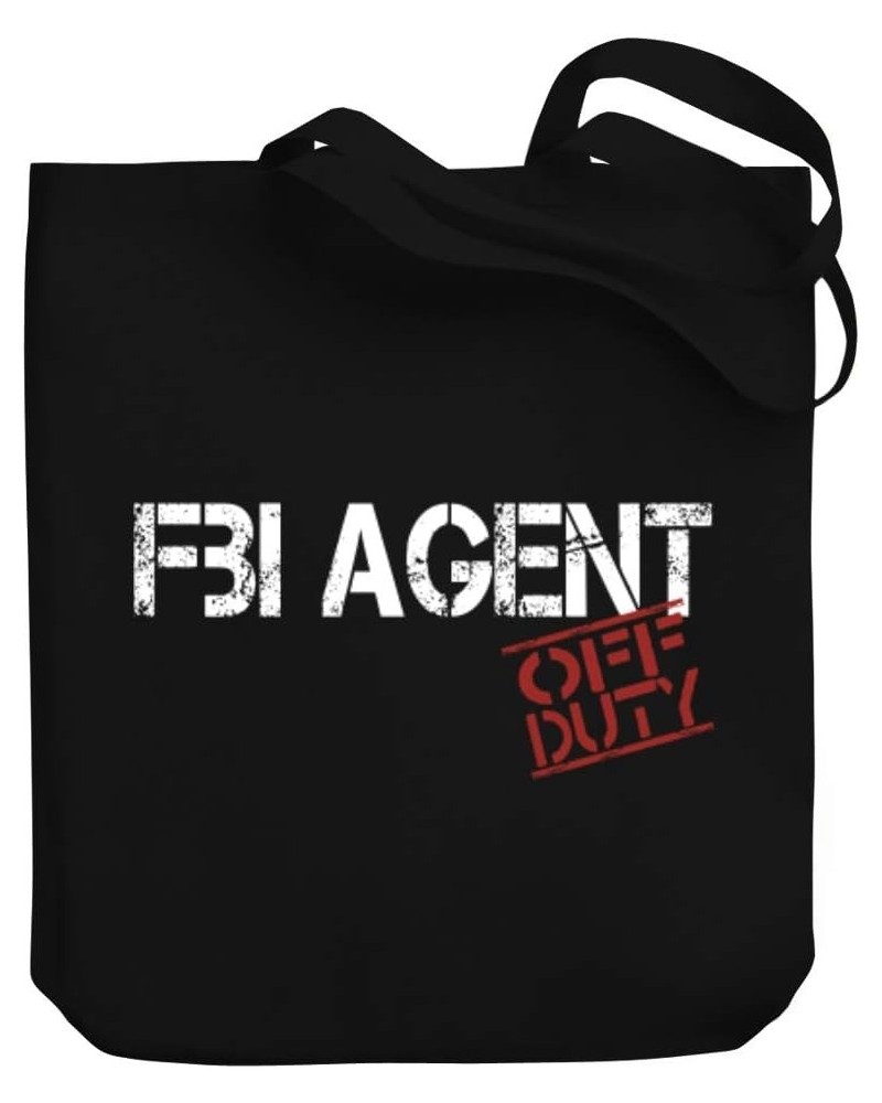 Fbi Agent Off Duty Stencil Canvas Tote Bag 10.5" x 16" x 4 $18.80 Totes