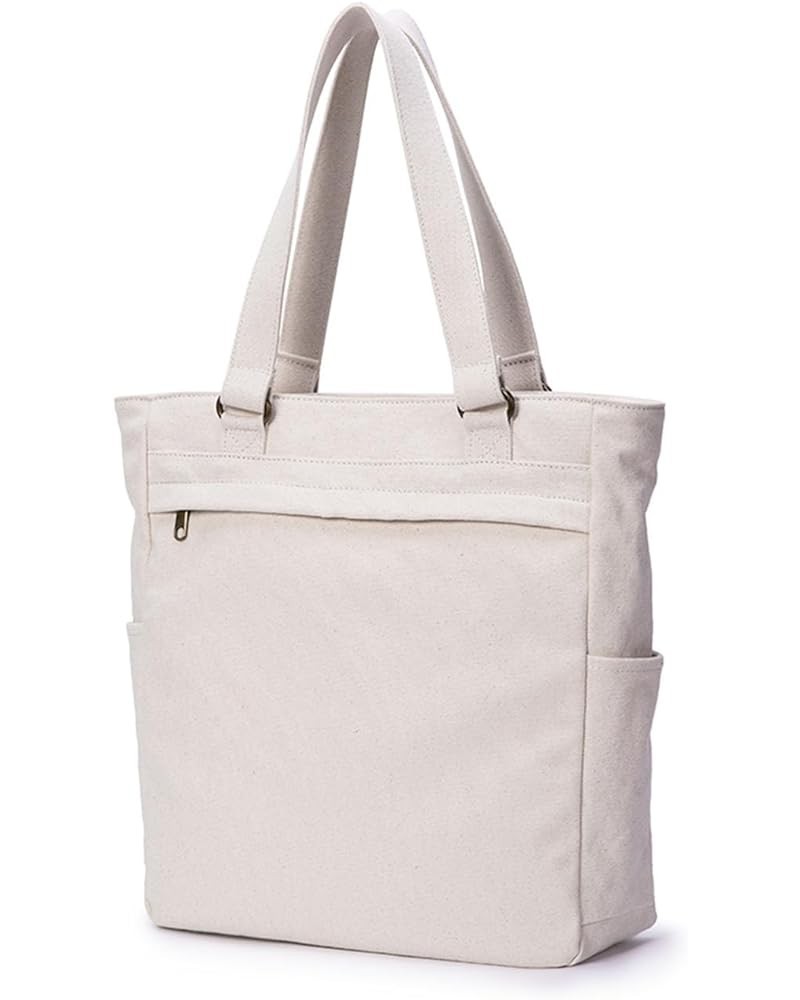 Shoulder Bag - Zip Top Tote Bag, Strong Water Resistance - Nylon Tote Bags for Women - Lightweight and Durable… Beige $31.35 ...