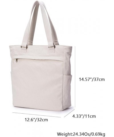 Shoulder Bag - Zip Top Tote Bag, Strong Water Resistance - Nylon Tote Bags for Women - Lightweight and Durable… Beige $31.35 ...