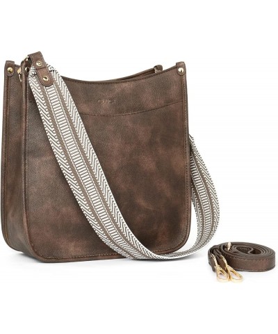 Crossbody Bags For Women Trendy Vegan Leather Purses For Women Shoulder Bag with Two Strap A3-coffee $14.99 Shoulder Bags