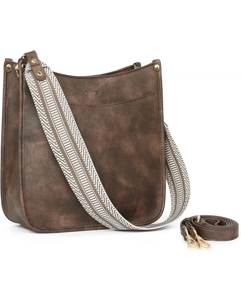 Crossbody Bags For Women Trendy Vegan Leather Purses For Women Shoulder Bag with Two Strap A3-coffee $14.99 Shoulder Bags