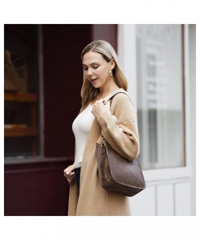 Crossbody Bags For Women Trendy Vegan Leather Purses For Women Shoulder Bag with Two Strap A3-coffee $14.99 Shoulder Bags