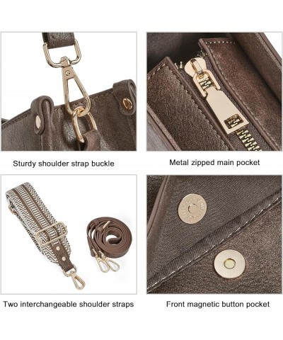 Crossbody Bags For Women Trendy Vegan Leather Purses For Women Shoulder Bag with Two Strap A3-coffee $14.99 Shoulder Bags