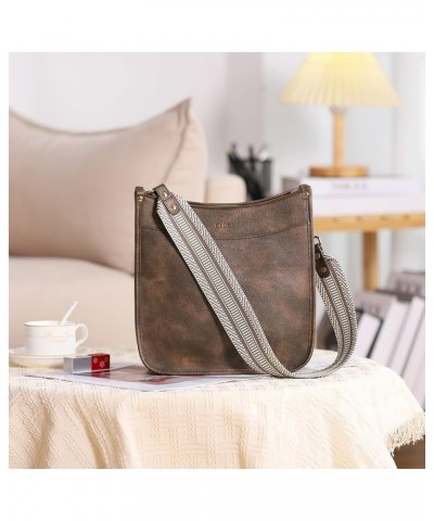 Crossbody Bags For Women Trendy Vegan Leather Purses For Women Shoulder Bag with Two Strap A3-coffee $14.99 Shoulder Bags