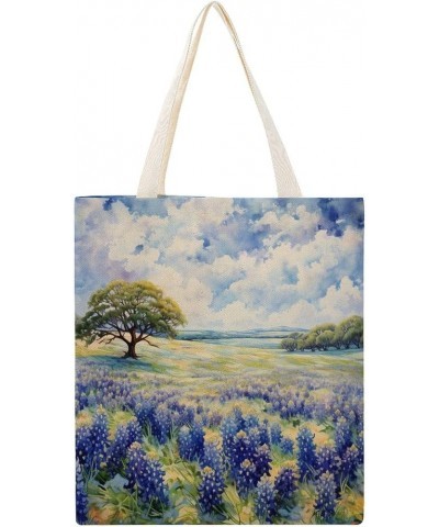 Tote Bag Lupine Purple Flower Wild Lupins Tote Bag Bluebonnets Field Cotton Tote Bag Gifts Totebag-6 $9.60 Totes