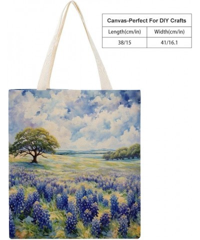 Tote Bag Lupine Purple Flower Wild Lupins Tote Bag Bluebonnets Field Cotton Tote Bag Gifts Totebag-6 $9.60 Totes