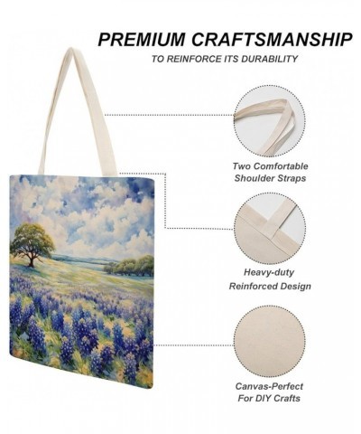 Tote Bag Lupine Purple Flower Wild Lupins Tote Bag Bluebonnets Field Cotton Tote Bag Gifts Totebag-6 $9.60 Totes