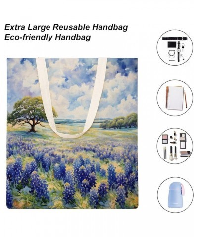 Tote Bag Lupine Purple Flower Wild Lupins Tote Bag Bluebonnets Field Cotton Tote Bag Gifts Totebag-6 $9.60 Totes