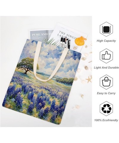 Tote Bag Lupine Purple Flower Wild Lupins Tote Bag Bluebonnets Field Cotton Tote Bag Gifts Totebag-6 $9.60 Totes