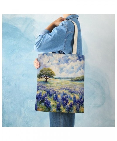 Tote Bag Lupine Purple Flower Wild Lupins Tote Bag Bluebonnets Field Cotton Tote Bag Gifts Totebag-6 $9.60 Totes