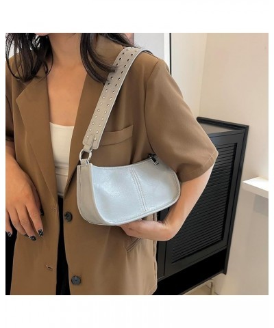 Small Shoulder Bag for Women Trendy Retro Crossbody Shoulder Purse PU Leather Handbag Designer Clutch Purse Grey $15.36 Totes