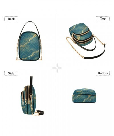 Crossbody Bag for Women, Abstract Marble Art Phone Purse Detachable Chain Bag Shoulder Handbag Wallet $9.84 Crossbody Bags