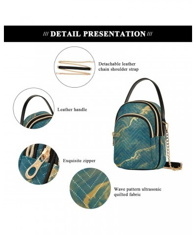 Crossbody Bag for Women, Abstract Marble Art Phone Purse Detachable Chain Bag Shoulder Handbag Wallet $9.84 Crossbody Bags