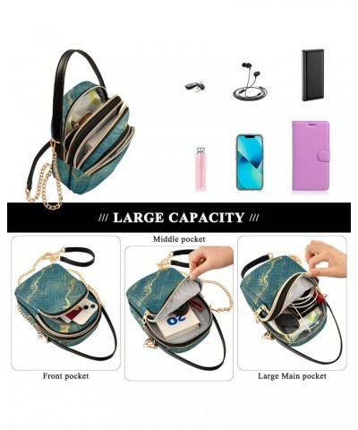 Crossbody Bag for Women, Abstract Marble Art Phone Purse Detachable Chain Bag Shoulder Handbag Wallet $9.84 Crossbody Bags