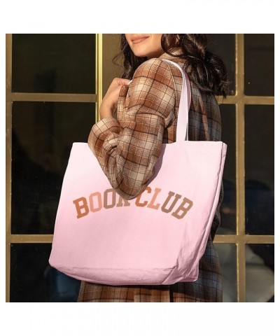 Book Club Zippered Tote Bag - Book Aesthetic Bag - Book Themed Present White $12.70 Totes