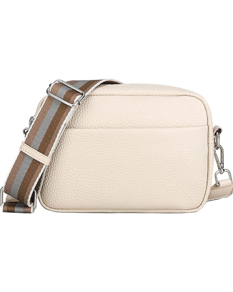 Small Crossbody Bag for women, Vegan Leather Women Crossbody Purse Shoulder Bag with Adjustable Wide Strap Beige $11.25 Cross...