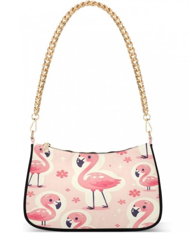 Shoulder Bags for Women Cute Flamingo Seamless Overlay Image Hobo Tote Handbag Small Clutch Purse with Zipper Closure $13.64 ...