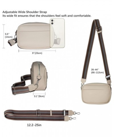 Small Crossbody Bag for women, Vegan Leather Women Crossbody Purse Shoulder Bag with Adjustable Wide Strap Beige $11.25 Cross...