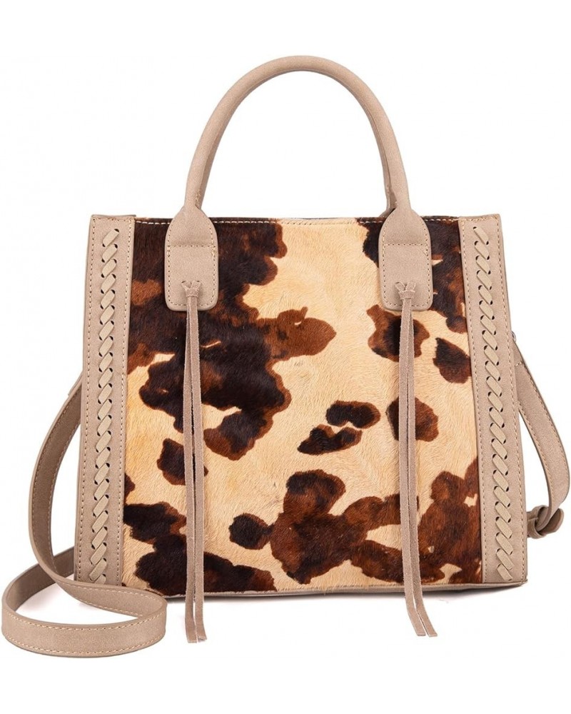 Wrangler Tote Bag for Women Western Cowhide Purse and Wallet Set Horsehair Khaki $49.39 Handbags