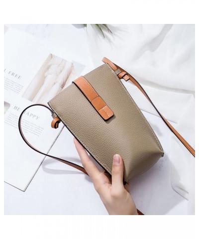 Lightweight Crossbody Bag Leather Shoulder Handbag Casual Travel Cell Phone Purse Wallet for Women (Blue) Grey $15.56 Totes