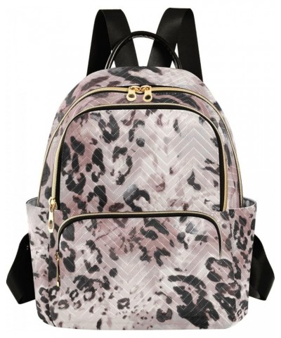 Women Backpack Wildlife Leopard Pink Art Anti-Theft Travel Backpack with Luggage Belt Durable Lightweight Handbag Lady Purse ...