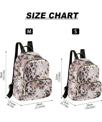 Women Backpack Wildlife Leopard Pink Art Anti-Theft Travel Backpack with Luggage Belt Durable Lightweight Handbag Lady Purse ...