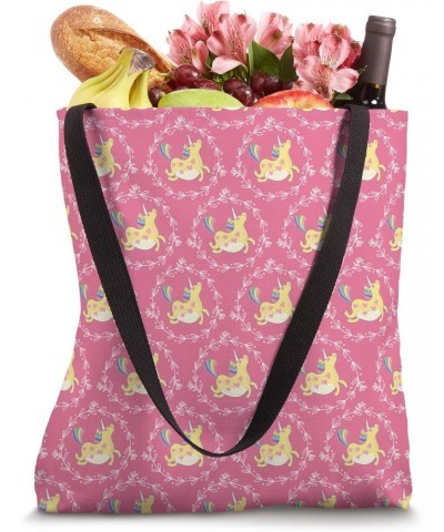 Cute Unicorn Flowered Wreath Gift Tote Bag $12.22 Totes