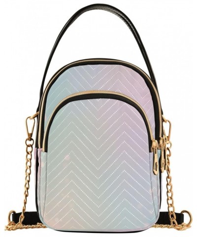 Sublime Glittery Pastel Background Small Crossbody Bag Functional Multi Pocket Bag Shoulder Handbag $15.65 Crossbody Bags