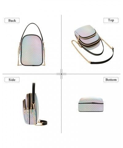 Sublime Glittery Pastel Background Small Crossbody Bag Functional Multi Pocket Bag Shoulder Handbag $15.65 Crossbody Bags