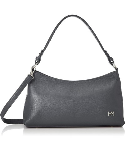 Bag Shoulder 2-Way Leather Charcoal $65.95 Shoulder Bags