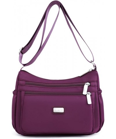 Crossbody Bag for Women Waterproof Shoulder Bag Messenger Bag Casual Nylon Purse Handbag Lightweight Pocketbooks Purple $19.6...