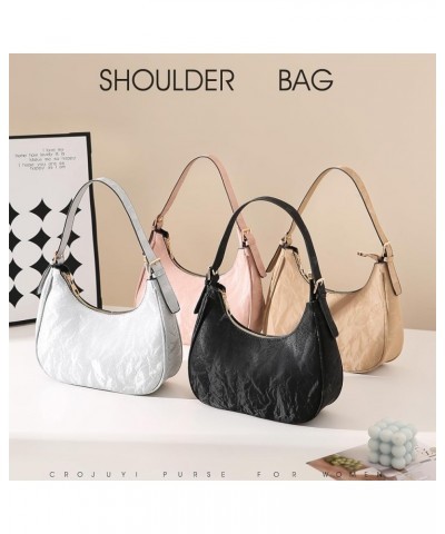 Small Crescent Shoulder Bags Purses for Women Retro Classic Clutch Hobo Tote Purse and Handbag Cute Crossbody Bags R Black $1...