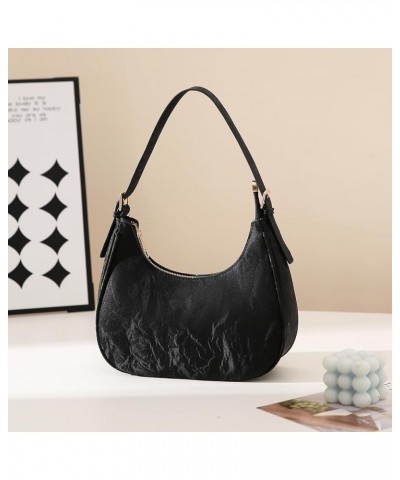 Small Crescent Shoulder Bags Purses for Women Retro Classic Clutch Hobo Tote Purse and Handbag Cute Crossbody Bags R Black $1...