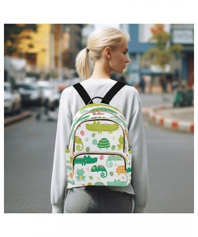 Fashion Backpack Mini Backpack Purse Casual Daily Backpack Colorful Reptile and Amphibian for Travel for College Work Small $...