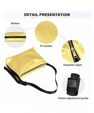 Hobo Shoulder Bag for Women Men PU Leather Crossbody Bag Slouchy Tote Handbags for Working Shopping Traveling Lemon Yellow $1...