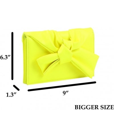 Ribbon Bow Tie Shaped Clutch Crossbody Purses Sling Bags for Women Trendy Aflower_mint $10.25 Evening Bags