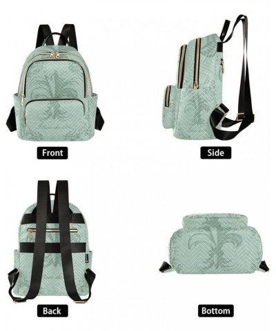 Mardi Gras Women Backpack Green Watercolor Fleur De Lis Retro Travel Bag Compact Daily Bag Medium $16.73 Backpacks