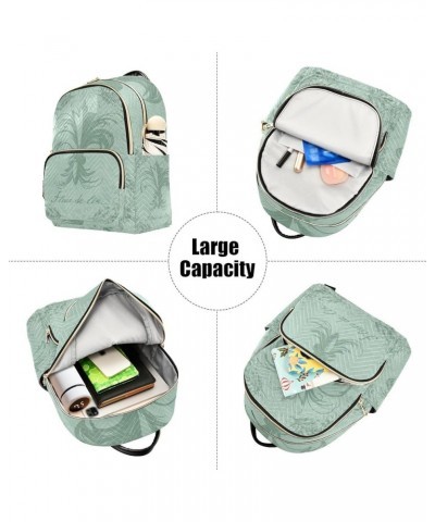 Mardi Gras Women Backpack Green Watercolor Fleur De Lis Retro Travel Bag Compact Daily Bag Medium $16.73 Backpacks